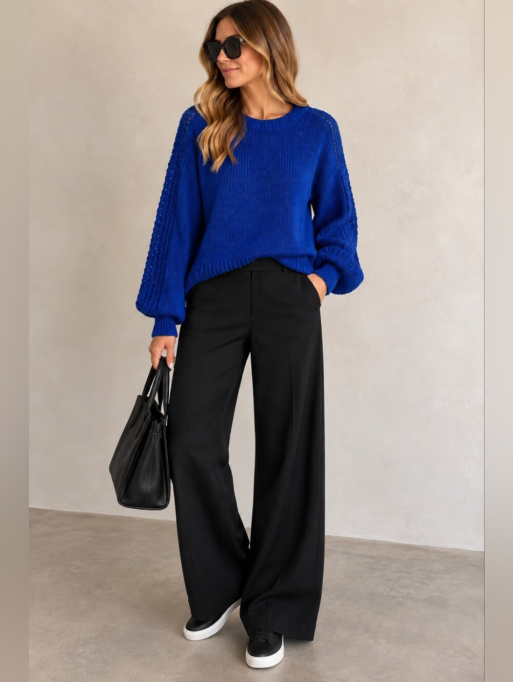 Abound Soft Royal Blue Lightweight Sweater Size M